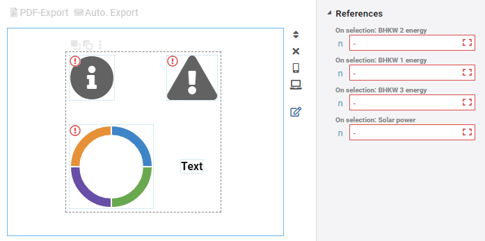 Selection of multiple vizuals with missing assignment of tags after cross-project copy & paste